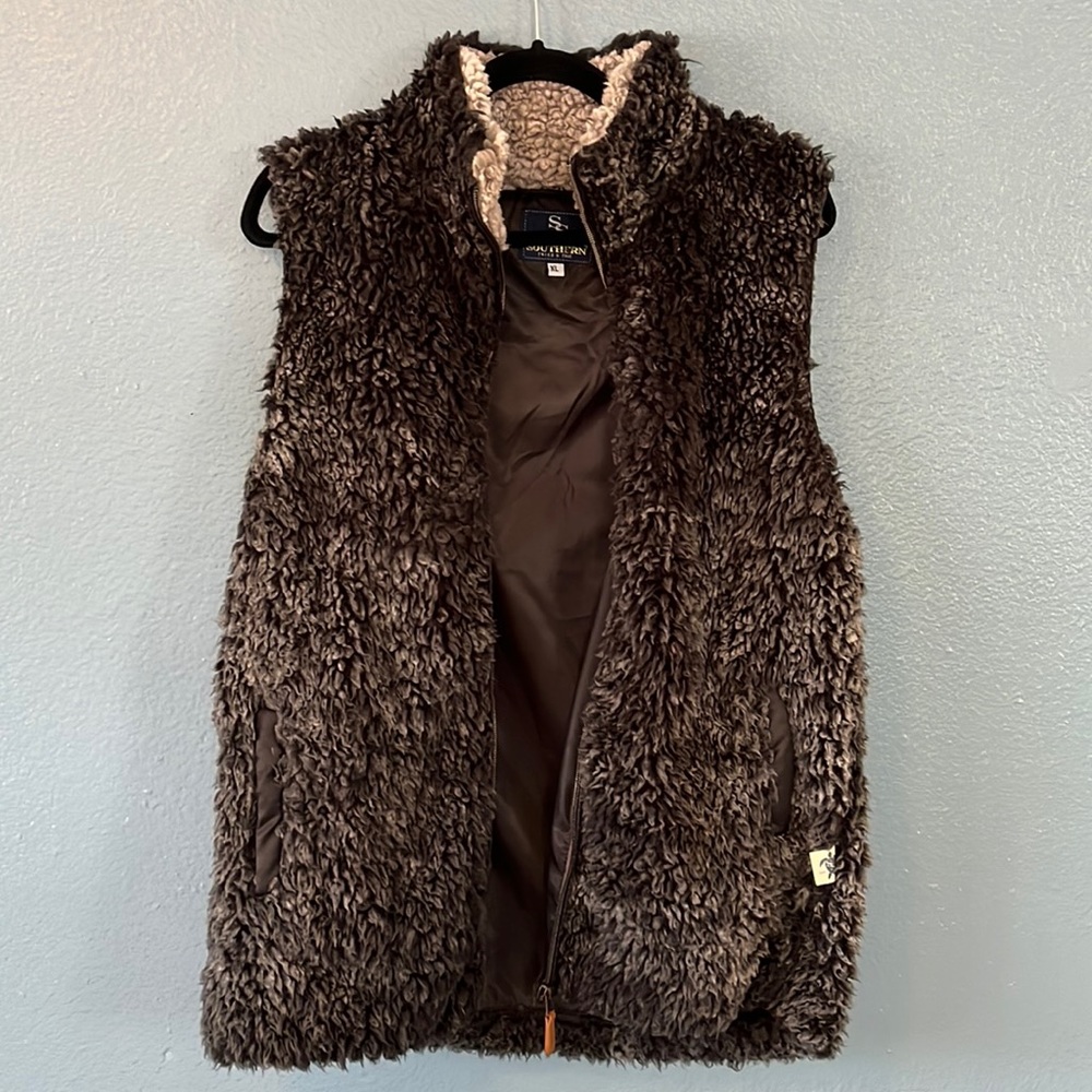 Simply southern faux fur vest